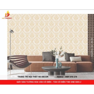 GIẤY DÁN TƯỜNG HOA VĂN CỔ ĐIỂN - TÂN CỔ ĐIỂN THE ONE 6805-2