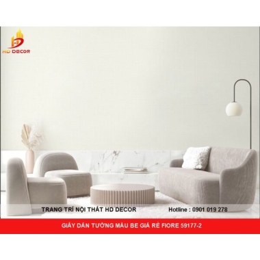 GIẤY DÁN TƯỜNG MÀU BE GIÁ RẺ FIORE 59177-2