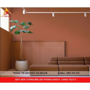 GIẤY DÁN TƯỜNG MÀU ĐỎ PHÒNG KHÁCH  LIVING 70275-5 
