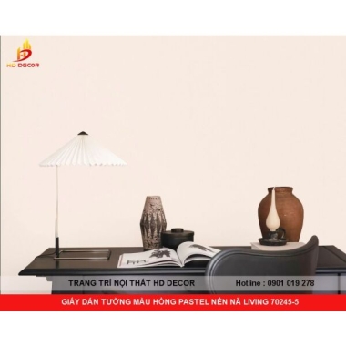 GIẤY DÁN TƯỜNG MÀU HỒNG PASTEL NỀN NÃ LIVING 70245-5