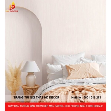 GIẤY DÁN TƯỜNG MẪU TRƠN ĐẸP MÀU PASTEL CHO PHÒNG NGỦ FIORE 82064-2 