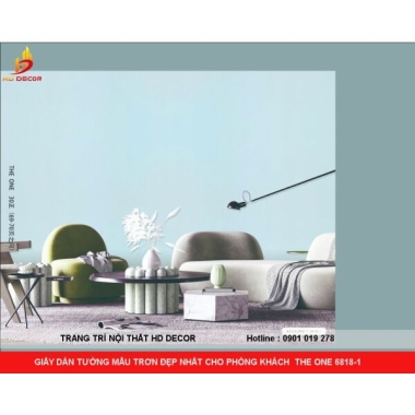 GIẤY DÁN TƯỜNG MẪU TRƠN ĐẸP NHẤT CHO PHÒNG KHÁCH  THE ONE 6818-1