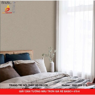 GIẤY DÁN TƯỜNG MẪU TRƠN GIÁ RẺ BASIC+ 478-6 