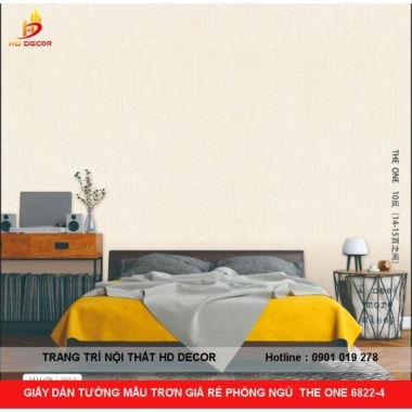 GIẤY DÁN TƯỜNG MẪU TRƠN GIÁ RẺ PHÒNG NGỦ  THE ONE 6822-4
