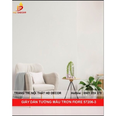 GIẤY DÁN TƯỜNG MẪU TRƠN MÀU TRẮNG ĐẸP NHẤT HIỆN NAY FIORE 57206-3 