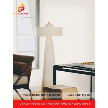 GIẤY DÁN TƯỜNG MẪU TRƠN MÀU TRẮNG SỮA LIVING 70279-5