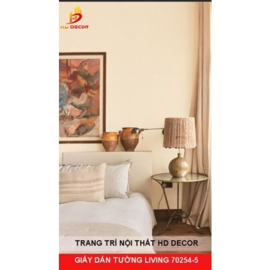 GIẤY DÁN TƯỜNG MẪU TRƠN MÀU VÀNG  PHÒNG NGỦ LIVING 70254-5 
