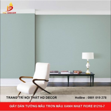 GIẤY DÁN TƯỜNG MẪU TRƠN MÀU XANH NHẠT FIORE 81216-7 