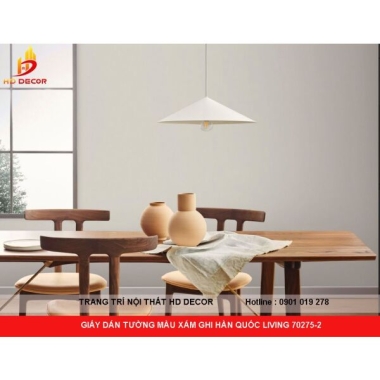 GIẤY DÁN TƯỜNG MÀU XÁM GHI HÀN QUỐC LIVING 70275-2