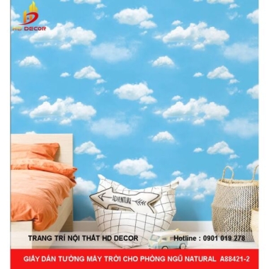 GIẤY DÁN TƯỜNG MÂY TRỜI CHO PHÒNG NGŨ NATURAL  A88421-2