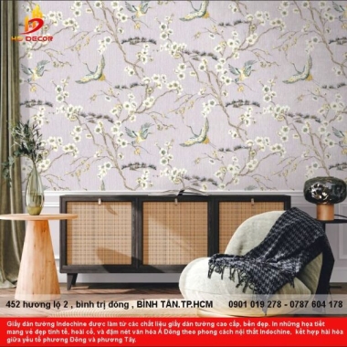 GIẤY DÁN TƯỜNG PHONG CÁCH INDOCHINE  - SỰ GIAO THOA TINH TẾ GIỮA ĐÔNG VÀ TÂY 