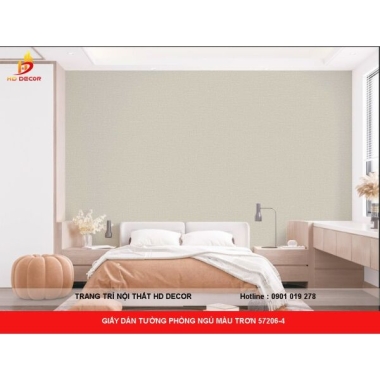 GIẤY DÁN TƯỜNG PHÒNG NGỦ MÀU TRƠN 57206-4 