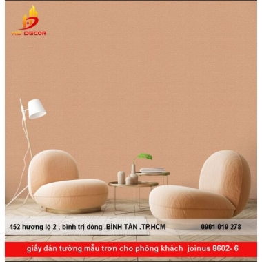 GIẤY DÁN TƯỜNG  TRƠN CHO PHÒNG KHÁCH JOINUS 8602-6 