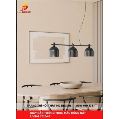 GIẤY DÁN TƯỜNG TRƠN MÀU HỒNG ĐẤT LIVING 70254-7 