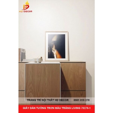GIẤY DÁN TƯỜNG TRƠN MÀU TRẮNG LIVING 70276-1