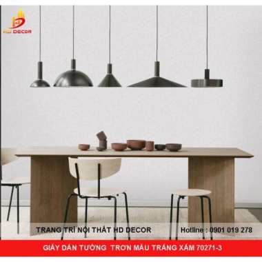 GIẤY DÁN TƯỜNG  TRƠN MÀU TRẮNG XÁM 70271-3 