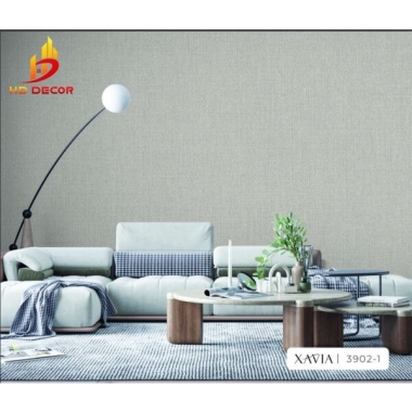 GIẤY DÁN TƯỜNG TRƠN MÀU XÁM  XAVIA  3902-1 