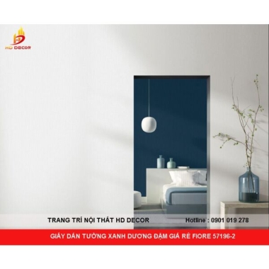 GIẤY DÁN TƯỜNG XANH DƯƠNG ĐẬM GIÁ RẺ FIORE 57196-2 