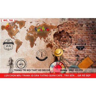 LỰA CHỌN MẪU TRANH 3D DÁN TƯỜNG QUÁN CAFE , TRÀ SỮA.....GIÁ RẺ ĐẸP 