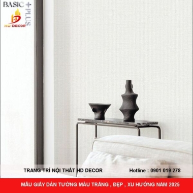 MẪU GIẤY DÁN TƯỜNG MÀU TRẮNG , ĐẸP , XU HƯỚNG NĂM 2025 