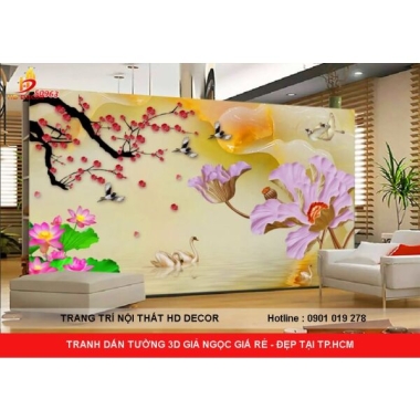 MẪU TRANH DÁN TƯỜNG 3D GIẢ NGỌC ĐẸP - GIÁ RẺ CHO PHÒNG KHÁCH 