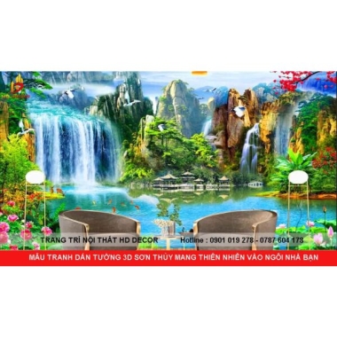 MẪU TRANH DÁN TƯỜNG 3D SƠN THỦY - MANG THIÊN NHIÊN VỀ NGÔI NHÀ BẠN  MẪU TRANH DÁN TƯỜNG 3D SƠN THỦY - MANG THIÊN NHIÊN VỀ NGÔI NHÀ BẠN