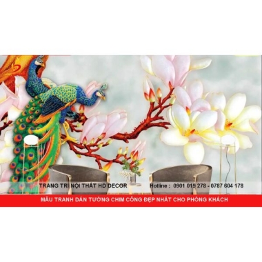 MẪU TRANH DÁN TƯỜNG CHIM HẠC ĐẸP NHẤT CHO PHÒNG KHÁCH 