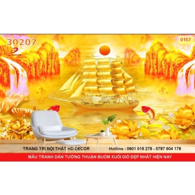 MẪU TRANH DÁN TƯỜNG THUẬN BUỒM XUÔI GIÓ ĐẸP NHẤT HIỆN NAY  