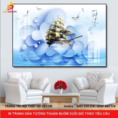 MUA TRANH DÁN TƯỜNG THUẬN BUỒM XUÔI GIÓ Ở ĐÂU ? 