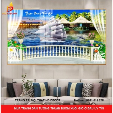 MUA TRANH DÁN TƯỜNG THUẬN BUỒM XUÔI GIÓ Ở ĐÂU UY TÍN 