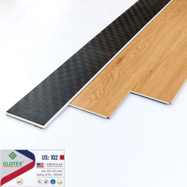 SÀN NHỰA ĐẾ CAO SU VÂN GỖ US102 