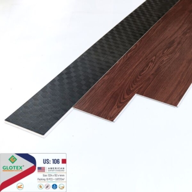 SÀN NHỰA GLOTEX HÈM KHÓA ĐẾ CAO SU S106