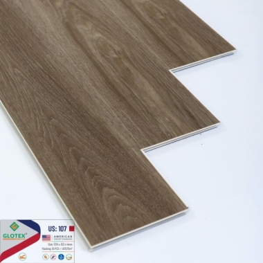 SÀN NHỰA GLOTEX HÈM KHÓA ĐẾ CAO SU S107 