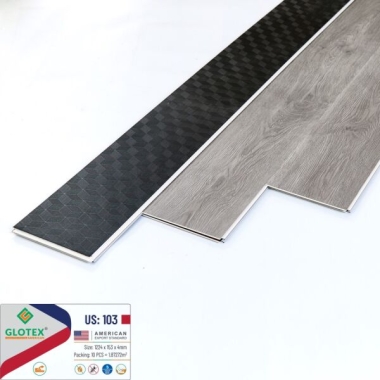 SÀN NHỰA HÈM KHÓA ĐẾ CAO SU VÂN GỖ US 103