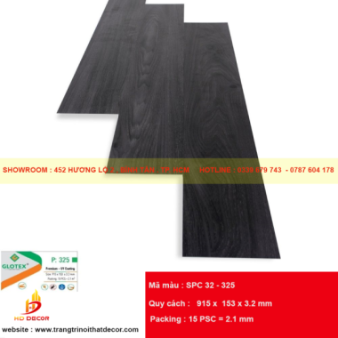 SÀN NHỰA HÉM KHÓA  GLOTEX 3.2 mm SPC 32 - 325 