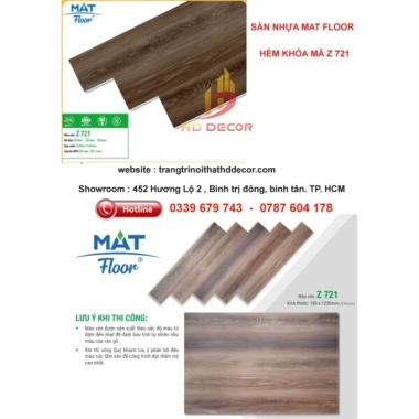 SÀN NHỰA HÈM KHÓA MAT FLOOR Z 721 