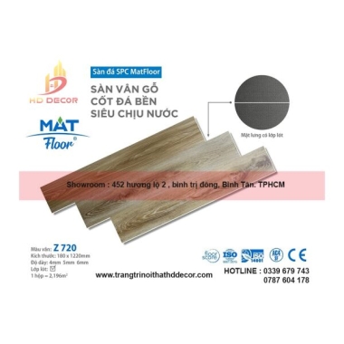 SÀN NHỰA HÈM KHÓA MAT FLOOR ZB 720