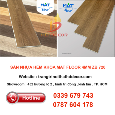 SÀN NHỰA HÈM KHÓA MAT FLOOR ZB 720