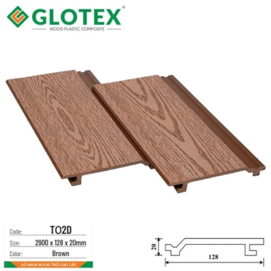 TẤM ỐP NANO GLOTEX NGOÀI TRỜI  TO2D MÀU BROWN