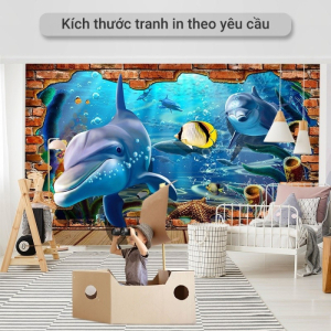 THI CÔNG TRANH DÁN TƯỜNG PHÒNG NGỦ TRẺ EM