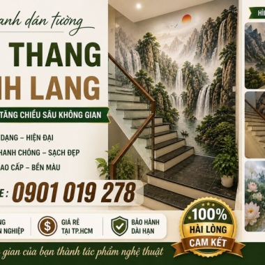 TỔNG HỢP + 30 MẪU TRANH DÁN TƯỜNG HÀNH LANG - CẦU THANG ĐẸP NHẤT HIỆN NAY 