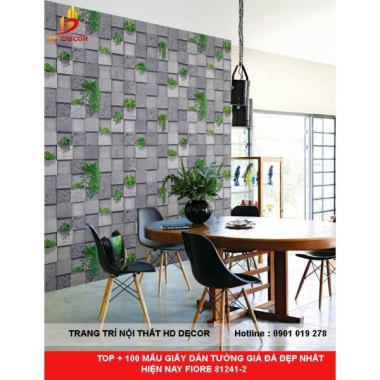 TOP + 100 MẪU GIẤY DÁN TƯỜNG GIẢ ĐÁ ĐẸP NHẤT HIỆN NAY FIORE 81241-2