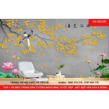 TOP + 100 MẪU TRANH DÁN TƯỜNG INDOCHINE TUYỆT ĐẸP , NÉT ĐẸP VĂN HÓA Á ĐÔNG 