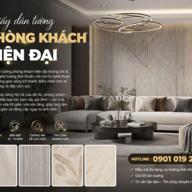 TOP + 30 MẪU GIẤY DÁN TƯỜNG PHÒNG KHÁCH HIỆN ĐẠI