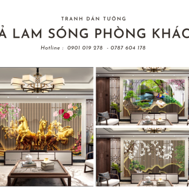 TOP + 35 MẪU TRANH DÁN TƯỜNG 3D LAM SÓNG PHÒNG KHÁCH ĐẸP NHẤT HIỆN NAY 