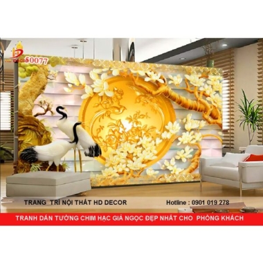 TOP + 35 MẪU TRANH DÁN TƯỜNG CHIM HẠC GIẢ NGỌC ĐẸP NHẤT CHO PHÒNG KHÁCH 