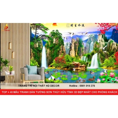 TOP + 40 MẪU TRANH DÁN TƯỜNG SƠN THỦY HỮU TÌNH 3D ĐẸP NHẤT PHÒNG KHÁCH  TOP + 40 MẪU TRANH DÁN TƯỜNG SƠN THỦY HỮU TÌNH 3D ĐẸP NHẤT PHÒNG KHÁCH