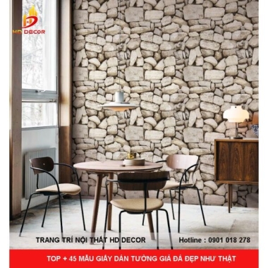 TOP + 45 MẪU GIẤY DÁN TƯỜNG GIẢ ĐÁ ĐẸP NHƯ THẬT 