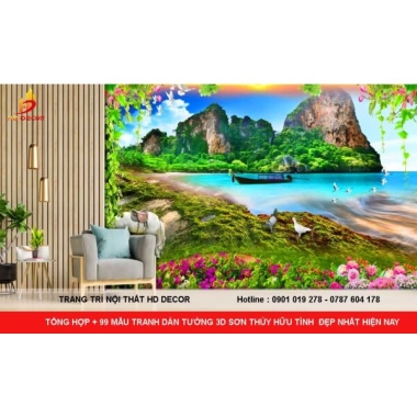 TOP + 99 MẪU TRANH DÁN TƯỜNG 3D SƠN THỦY HỮU TÌNH ĐẸP NHẤT HIỆN NAY 