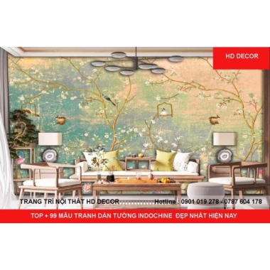 TOP + 99 MẪU TRANH DÁN TƯỜNG INDOCHINE ĐẸP NHẤT HIỆN NAY 